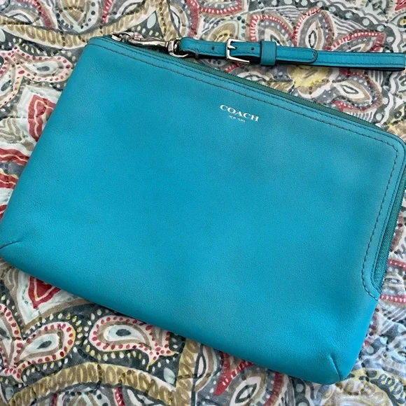 Coach Zippered Leather Pouch - Picture 1 of 7